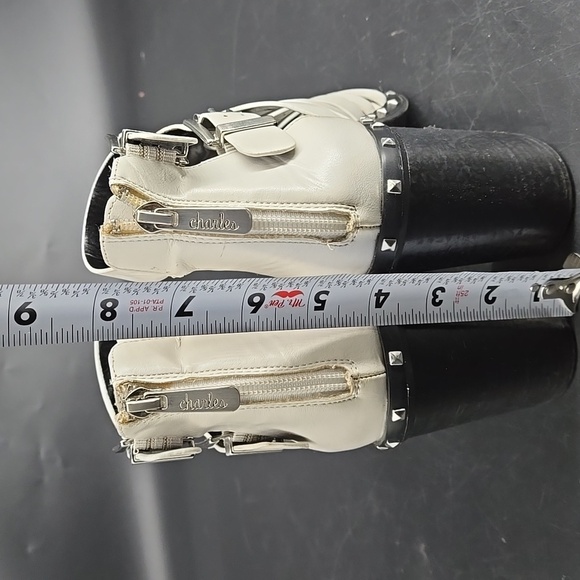 Charles David Diesel Heel Booties Studded 7.5 - Picture 5 of 13